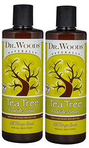 Dr. Woods Tea Tree Liquid Castile Soap - Castile Soap with Pure Tea Tree Oil, Body Wash for Men and Women, Organic Shea Butter, Natural Cleaner for F