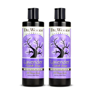 Dr. Woods Lavender Liquid Castile Soap - Castile Soap with Pure Lavender Oil, Body Wash for Men and Women, Organic Shea Butter, Natural Cleaner for F