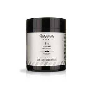 SALERM - Men's Hair Styling Gel - Homme Barber Line - 500 ml - Intense Hold Blue Gel - Hydrating and Texturizing - Keeps Hair Styled Longer - Alcohol