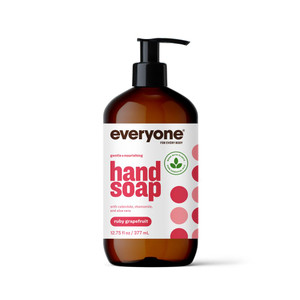Everyone Liquid Hand Soap, 12.75 Ounce (Pack of 1), Ruby Grapefruit, Plant-Based Cleanser with Pure Essential Oils