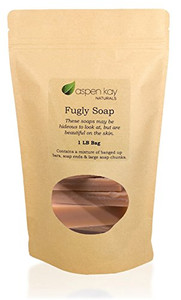 Aspen Kay Naturals - 1 Pound Bag of Fugly Soap, a Mixture of Dented & Imperfect Soap Bars, Soap Ends & Chunks. Natural & Organic Ingredients. (Turmer
