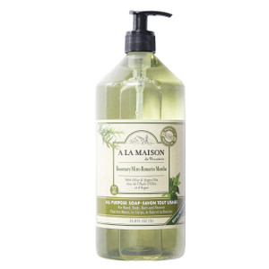 A LA MAISON French Liquid Hand Soap, Rosemary Mint - Natural Hand Wash Made with Essential Oils - Biodegradable, Plant-Based, Vegan, Cruelty-Free, Al