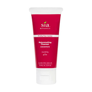 Sia Botanics Rejuvenating Facial Cleanser (74ml/2.5oz Eco Tube) | Face Wash w/Prickly Pear, Aloe Vera, Orange Blossom | Natural, Clean, Botanical Ski