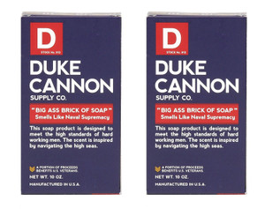 Duke Cannon Big Brick of Soap, Naval Diplomacy - Refreshing Ocean Scent, Men's Bar Soap, 10 oz. (2-Pack)