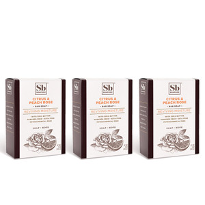 Soapbox Bar Soap, Moisturizing & Exfoliating Bar Soap with Shea Butter & Olive Oil - Citrus & Peach Rose Scented Bath Soap, Natural, Eco-Friendly, Ve