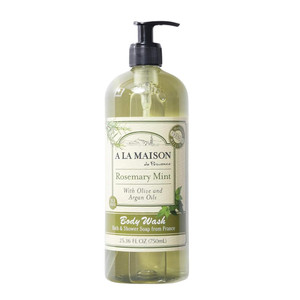 A LA MAISON Rosemary Mint Body Wash 25.36 Fl Oz - Natural Hand Wash Made with Essential Oils - Biodegradable, Plant-Based, Vegan, Cruelty-Free, Alcoh