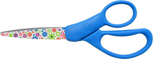 Westcott Fun and Fashionable Student Scissors for Ages 12+, Stainless Steel Floral-Printed Blades, Back-to-School, School Supplies, Classroom Supplie