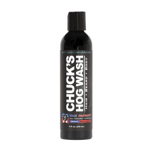 Chuck's Hog Wash - All Natural Beard and Body Wash - The Patriot Scent, 8oz - Leaves Your Beard Softer than its Ever Been and is Suitable for Daily U