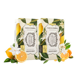 Panier des Sens - Lemon Blossom Shea Butter Bar Soap 2x 7oz/200g - Leaves Skin Moisturized and Fresh - 99% Natural & Enriched with Nourishing Shea Bu