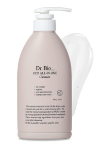 Dr.Bio Eco All-in-One Cleanser, Face & Body Wash for Sensitive Skin with Ceramide, Probiotics & Cica, Vegan, Fragrance-Free, Mild Gentle Hydrating Cl