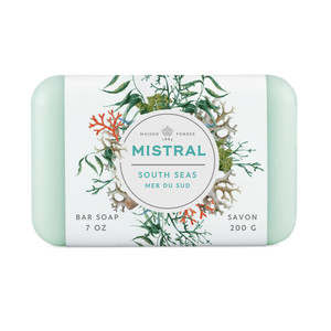 Mistral Classic French Bar Soap, South Seas, 7 oz - Triple-Milled Luxury Natural Soap with Organic Shea Butter & Olive Oil | Long-Lasting Moisturizin