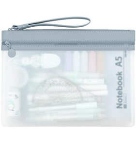 Clear Pencil Pouch, A5 Pencil Case Pouch with Zipper, Large Pencil Case with Double Pockets, Durable and Waterproof, Pencil Pouch for Office School S