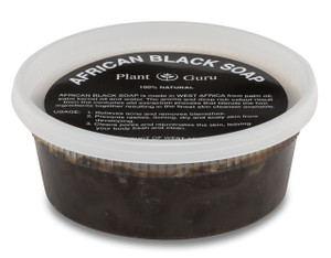 African Black Soap Paste 8 oz. 100% Raw Pure Natural From Ghana. Acne Treatment, Aids Against Eczema & Psoriasis, Dry Skin, Scars and Dark Spots. Gre