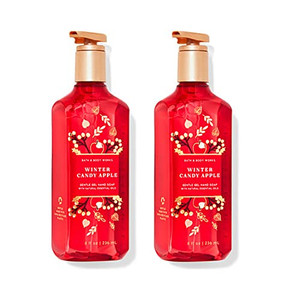 Bath & Body Works Deep Cleansing Gel Hand Soap 2 Pack 8 oz. (WInter Candy Apple), 16.0 Fl Oz