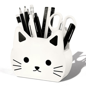 Tenceur Mexican Concha Pen Holder Pink Heart Large Capacity Pencil Holder Cute Mexican Decor Pencil Cup Pot Desk Organizer for Office Makeup Brush Ho