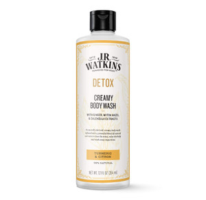 J.R. Watkins Detox Creamy Moisturizing Body Wash with Detoxifying Natural Extracts, Natural Turmeric & Citron, 12 oz