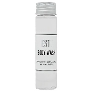 World Amenities EST. Body Wash with Grapefruit-Bergamot fragrance, Biodegradable/Recyclable Bottle with Screw Top, 1.41oz / 40ml