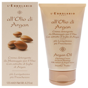 L'Erbolario Argan Oil Cleansing Cream - With Extract Of Argan Leaves For All Skin Types - Perfect For Make-Up Removal - Leaves Your Skin Fresh, Radia