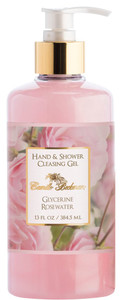 Camille Beckman Hand and Shower Cleansing Gel, Glycerine Rosewater, 13 Ounce