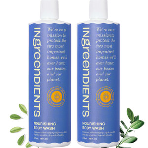 Ingreendients Natural Body Wash With Organic Ingredients - Moisturizing For Dry and Sensitive Skin, Vegan, Cruelty Free, Sulfate Free, Betaine Free (
