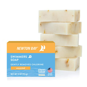 Newton Bay Swimmers Soap | All Natural Body and Face Wash Soap Bar | Gently Washes Away Chlorine After Swimming | Revitalizes Sensitive Skin | 5-Pack