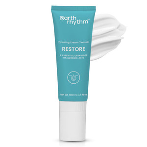 Earth Rhythm Hydrating Cream Cleanser, Enriched With 6 Essential Ceramides & Hyaluronic Acid, 3.3 Fl Oz (100 ml)