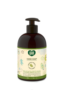 ecoLove - Natural and Organic Liquid Hand Soap - Organic Cucumber, Spinach & Parsley - No SLS or Parabens - Vegan and Cruelty-Free Hand Soap, 17.6 oz