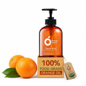 Orange House Natural Liquid Hand Soap with Food-Grade Orange Oil, Cruelty-free, Soft and Moisturizing, 12 Fl Oz