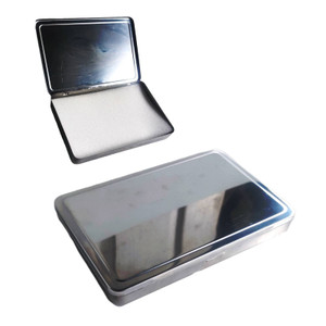 Large Pen Storage Organizer - Metal Hinged Stainless Steel Containers With Lids - Metal Pencil Case - Blank Pencil Box - Photo Cases And Storage for