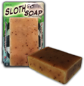 Gears Out Bodacious Bath Sloth Soap Handcrafted Bath Soap Made with Coffee Grounds, 1 Bar