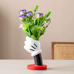 FUEMEILY Cute Mouse Pen Holder for Desk, Cartoon Mouse Vase Makeup Brush Holder, Birthday Party Supplies Gift for Home Decoration