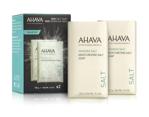 AHAVA Moisturizing Dead Sea Salt Soap, Duo Set - Face & Body Cleansing Bar to Moisture Skin, Enriched with Exclusive Blend of Dead Sea Osmoter & Dead