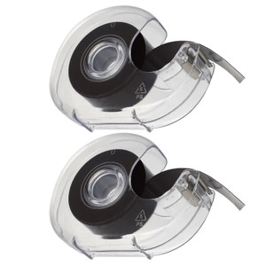 LUOZZY 2 PCS Magnetic Tape Dispenser Magnet Tape Roll Flexible Strong Magnetic Strip with Adhesive Backing and Tape Dispenser for DIY Craft Projects