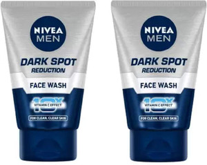 Nivea For Men Advanced Whitening Dark Spot Reduction Face Wash, 100ml (Pack Of 2)