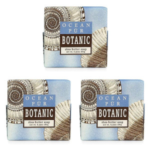 Greenwich Bay Cleansing Spa Soap, Shea Butter, and Cocoa Butter. Blended with Loofah and Apricot Seed, No Parabens, No Sulfates 6.35 Ounce (3 Pack) (