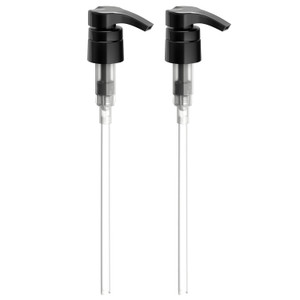 Liter 33.8 oz Shampoo Conditioner Pumps Fits Salon Brand Bottles, 2-Pack Pump Top Dispenser Compatible with 1-inch Neck Diameter Bottles (Black)