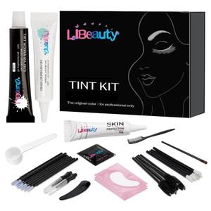 Libeauty Lash Color Kit Black Eyelash Color Volumizing Eyebrow Hair Coloring Kit DIY Use At Salon Or Home Natural Eyelash Treatment