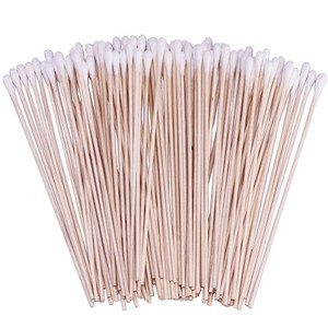 500 Count 6 Inch Long Cotton Swabs with Wooden Handles Cotton Tipped Applicator for Cleaning