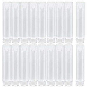 Nydotd 18 Pack Travel Size Plastic Squeeze Bottles for Liquids, 50ml/1.7Oz TSA Approved Makeup Toiletry Cosmetic Containers, Leak-Proof with Flip Cap