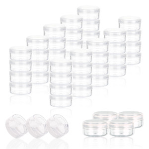 ZEJIA 3 Gram Sample Containers with Lids, 100 Count Tiny Sample Jars, 3ML Makeup Cosmetic Containers for Lip Balms, Lotion, Powder, Beauty Products(C