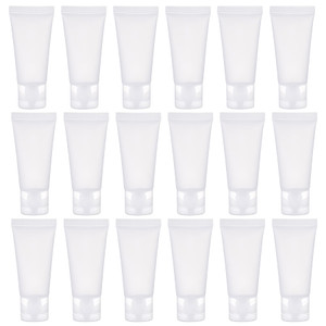 20Pcs 50ml/1.7oz Empty Refillable Clear Plastic Soft Tubes Cosmetic Sample Packing Storage Vial Container Bottle Jars Perfect For Facial Cleanser Lot