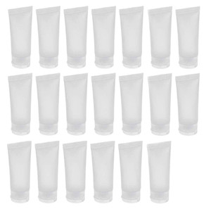 20PCS Emply Refillable Plastic Cosmetic Soft Tube Vial Bottles with Flip Cover Makeup Travel Sample Packing Storage Holder Container for Toothpaste S