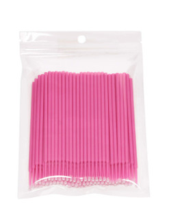 Mini Skater 100 Pcs Eyelash Cotton Swabs 2.0 mm Head Diameter Multipurpose Micro Applicators Dental Bendable Brush for Salon Home Personal Care Makeu