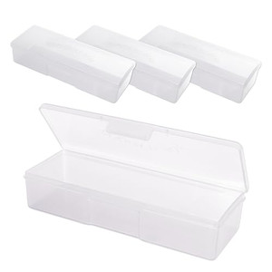 Beauticom Personal Box Storage Case for Professional Manicurist Nails Pedicure (Large Size) (4 Pieces, FROSTED)