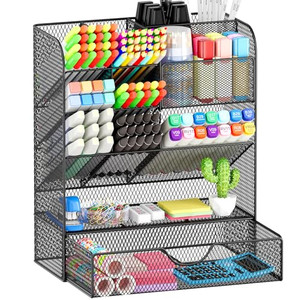 OPNICE Desk Organizers and Accessories, Pen Holder for Desk Organizer with Drawer, Desktop Workspace Organizer, Office Desk Accessories for School Ho