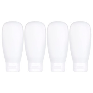 TSA Approved Travel Bottles Set for Toiletries Travel Size Containers Kit 4 Pack Portable Leak Proof Refillable Squeeze Cosmetic Airplane Essential S