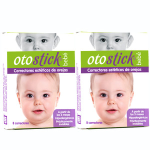 Otostick Baby - 2 Pack 8 Count Protruding Ear Corrector for Babies with Baby Cap - Orthopedic Baby Items for Correction of Large Ears from 3 Months