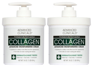Advanced Clinicals Collagen Cream Body Lotion & Face Moisturizer W/Vitamin E | Skincare Moisturizing Collagen Lotion For Women, Men, Hand, & Neck Imp