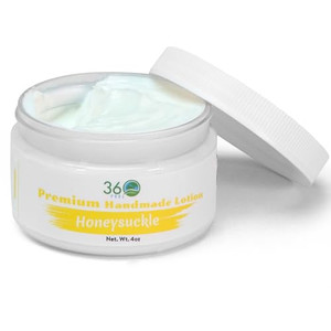 360Feel Honeysuckle Body Lotion - Hydrates with Coconut & Olive Oil, Plant-Based, Non-Greasy, Sensitive Skin, All Day Use