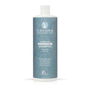 COLURE Super Luxe Shampoo 33 oz - Ultra Moisturizing Sulfate Free Cleanser for Thick Coarse Curly Hair Anti Frizz